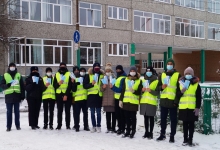 В Томске прошла акция «Помни о безопасности! Соблюдай ПДД! Носи маску!»