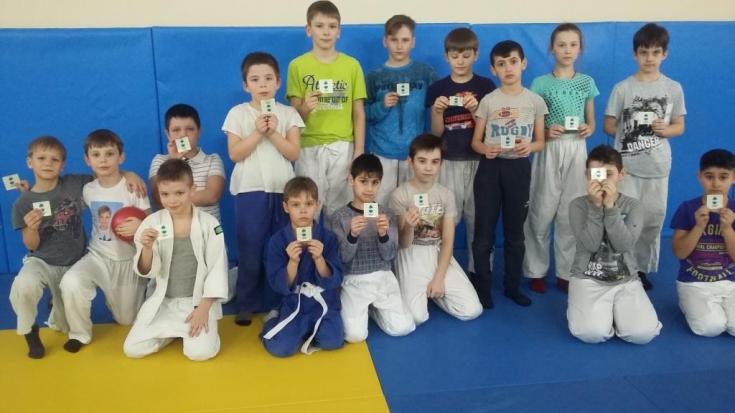 Татищевские автоинспекторы рассказали юным дзюдоистам о пользе световозвращателей