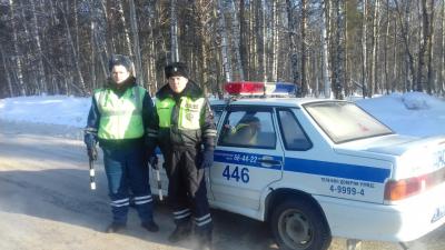 В Томской области сотрудники Госавтоинспекции помогли замерзающему водителю