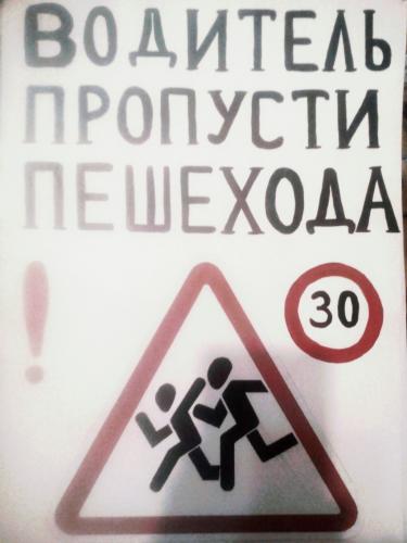 Водитель пропусти пешехода.