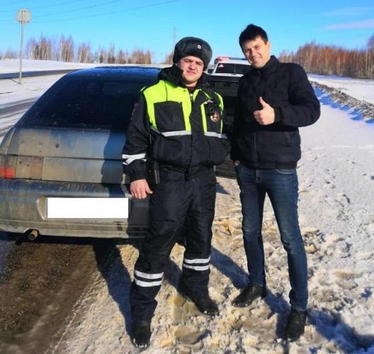 Сотрудники из Татарстана помогли водителю, попавшему в сложную ситуации на трассе