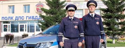 Жительница Красноярска поблагодарила инспекторов ДПС за помощь на дороге