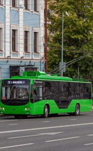 Новенькие троллейбусы на улицах Казани