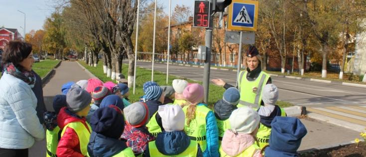 Пешая экскурсия по безопасному маршруту прошла в Подмосковье для дошкольников