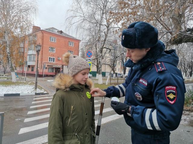 Сотрудники полиции Кубани рассказали школьникам особенности безопасного перехода через проезжую часть дороги в зимнее время года