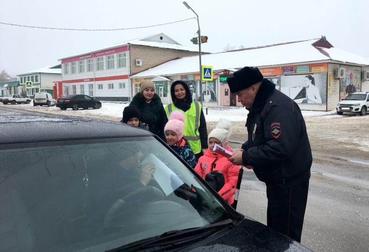 В Шенталинском районе автоинспекторы и школьники провели акцию «Пристегни меня! Я бесценен!»