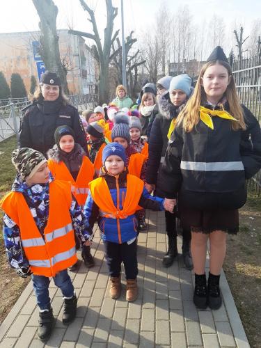 В городе Гусеве дошкольники приняли участие в профилактической пешей прогулке «Мы по городу шагаем»
