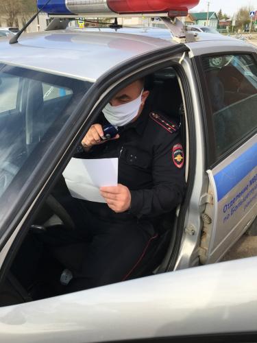 В период самоизоляции сотрудники ОГИБДД по Большеглушицкому району ежедневно несут свою службу