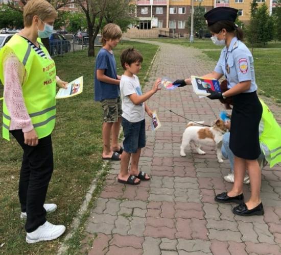 Госавтоинспекция Красноярска и «Родительский патруль» обучают детей безопасному поведению во дворах