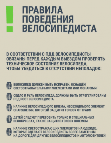 Правила дорожного движения для велосипедистов