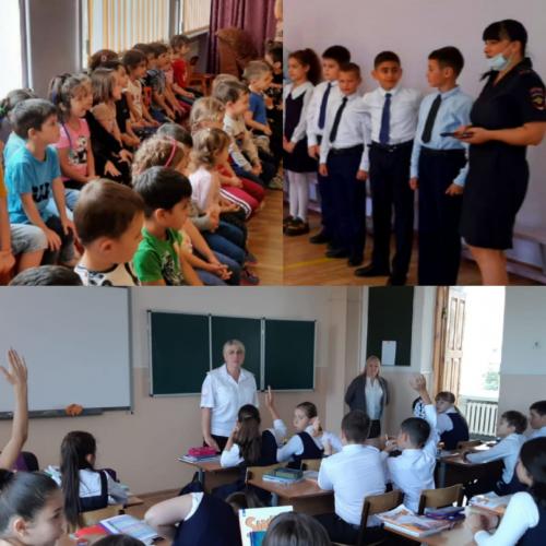 Владикавказские инспекторы пропаганды ОГИБДД возобновили тематические встречи с детьми в образовательных учреждениях столицы Северной Осетии