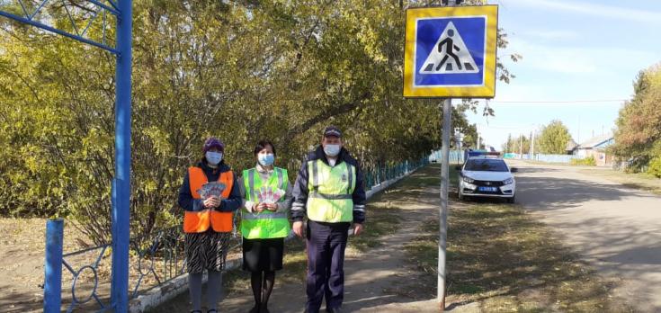 Госавтоинспекция Омского района на страже безопасности юных пешеходов