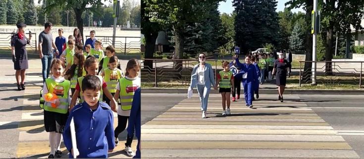 В Кабардино-Балкарии юные инспекторы движения центра «Лаборатория безопасности» и автоинспекторы призвали водителей уважать и пропускать пешеходов