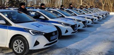Сегодня состоялось торжественное вручение ключей от новых патрульных автомобилей сотрудникам Госавтоинспекции Рязанской области