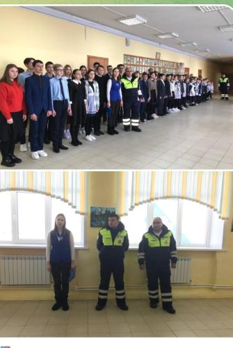 Инспектора ГИБДД Дрожжановского района посетили Новоильмовскую школу