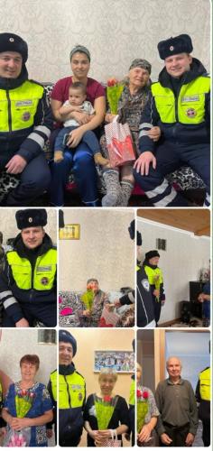 Сотрудники ГИБДД Нижнекамска поздравили с 8 марта жен и матерей сотрудников, погибших при исполнении служебных обязанностей